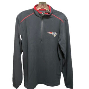 𝅺ANTIGUA- New England Patriots 3/4 zip pullover. NWT